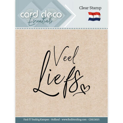 Card Deco Essentials - Clear Stamps - Veel Liefs