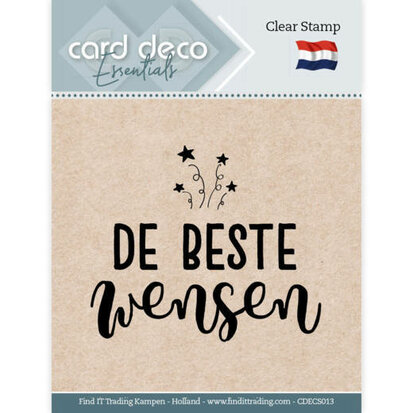 Card Deco Essentials - Clear Stamps - De Beste Wensen