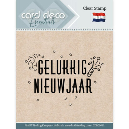 Card Deco Essentials - Clear Stamps - Gelukkig Nieuwjaar