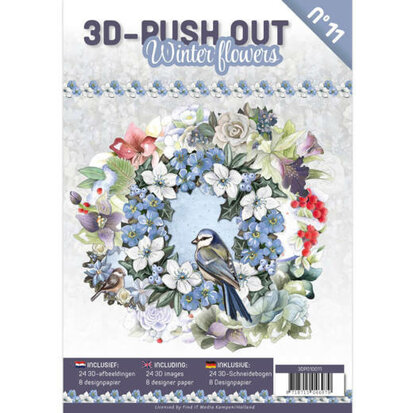 3D Pushout Boek 11 - Winter Flowers - 3DPO10011