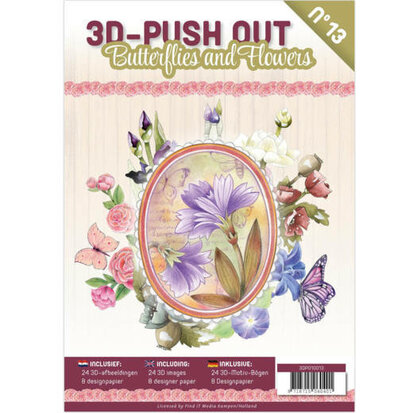 3D Pushout Boek 13 - Butterflies and Flowers - 3DPO10013
