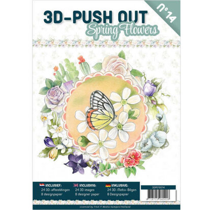 3D Pushout Boek 14 - Spring Flowers - 3DPO10014