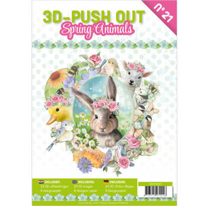 3D Pushout boek 21 - Spring Animals - 3DPO10021