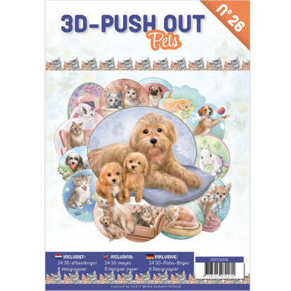 3D Pushout boek 26 - Pets - 3DPO10026