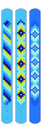 Diamond Dotz - Dotzies 3 Bracelets 21x2cm - Blues