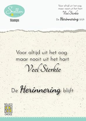 Clear Stamp Dutch Condolence - Voor altijd uit het oog - DCTCS003