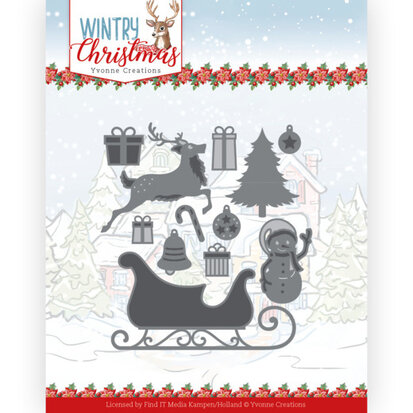 Dies - Yvonne Creations - Wintery Christmas - Ho, ho, ho snowman