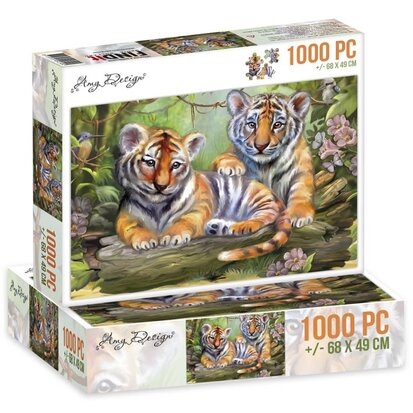 Jigsaw puzzel 1000 pc - Amy Design - Tigers