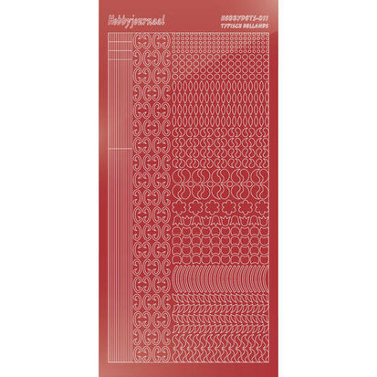 Hobbydots sticker S11 - Mirror - Christmas Red