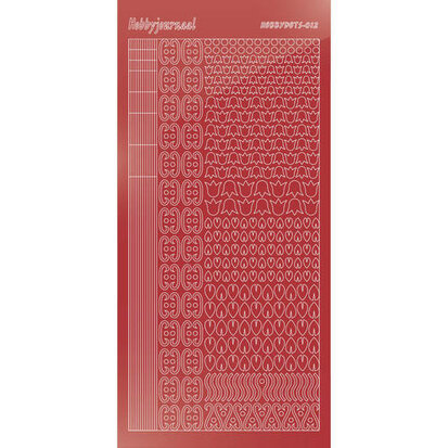 Hobbydots sticker S12 - Mirror - Christmas Red