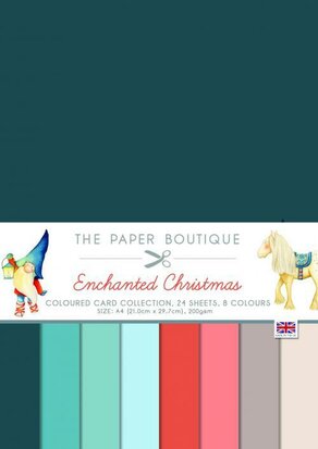 PB1699 - Coloured Card Collection Enchanted Christmas van Paper Boutique