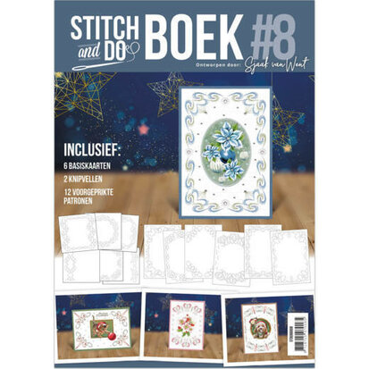 Stitch and Do A6 Boek 8 - Sjaak van Went - Blauwe bloem