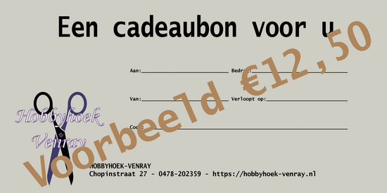 Cadeaubon €12.50