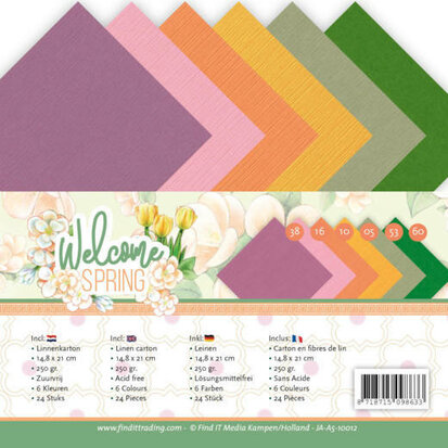 Linen Cardstock Pack - A5 - Jeanine's Art Welcome Spring