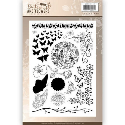 Clearstamps - Jeanines Art - Classic Butterflies and Flowers