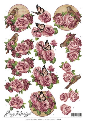 Flowers 3D-Knipvel Amy Design