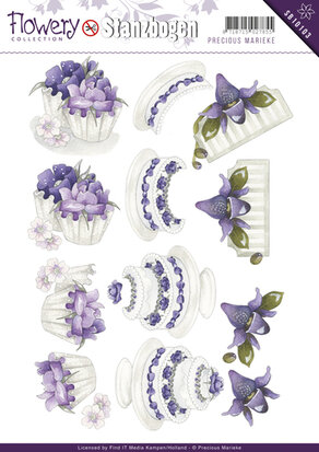 Nr. 4 Flowery 3D-Uitdrukvel - Precious Marieke
