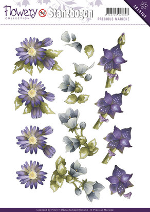 Nr. 3 Flowery 3D-Uitdrukvel - Precious Marieke