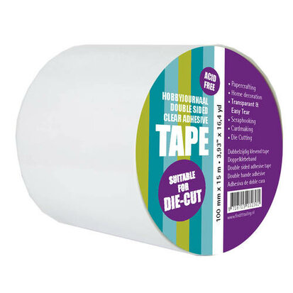 Double sided clear adhesive tape 100 mm x 15 meter