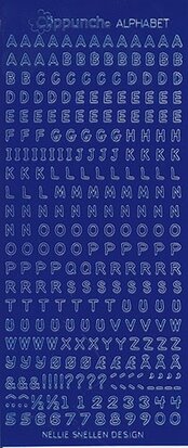 Clippunch Alphabet sticker adhesive blue