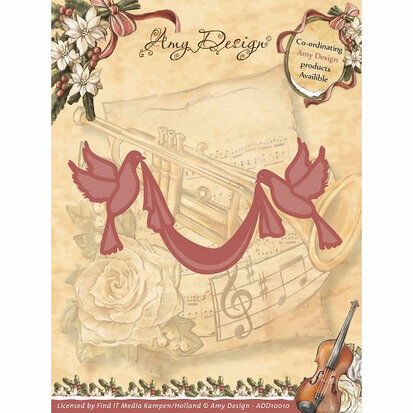 ADD10010 - Vintage Christmas Collection Die - Doves with Sash