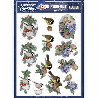 3D Push Out - Jeanine's Art - A Perfect Christmas - Christmas Birds