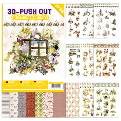 3D Push Out book 35 - Christmas Candles