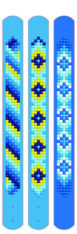 Diamond Dotz - Dotzies 3 Bracelets 21x2cm - Blues